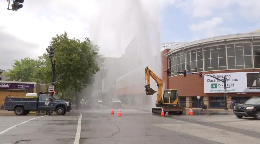 Water main break - S. 2nd Street and W. Market Street - Aug. 4, 2020
