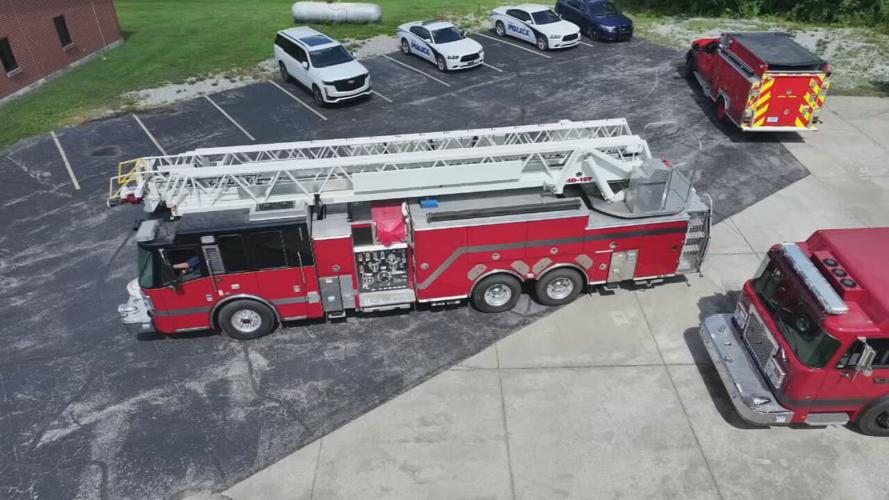 Utica Township Fire & Rescue Building, firetruck