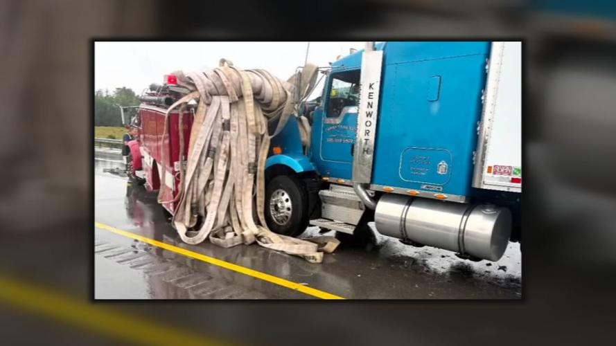 Upton fire truck wrecked