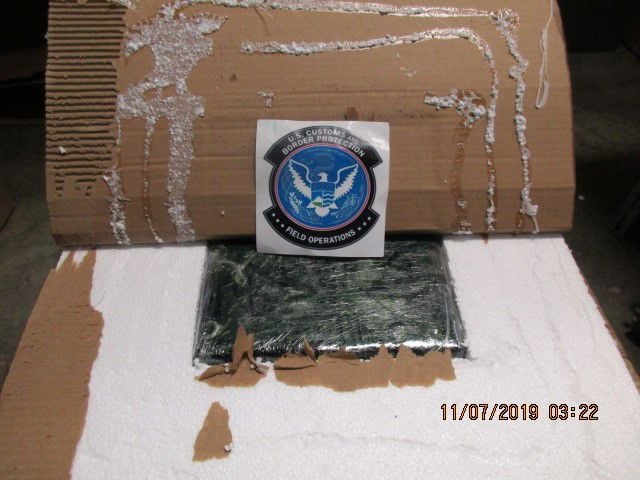 Federal seizure of drugs at Louisville Muhammad Ali International Airport (Nov. 2019)