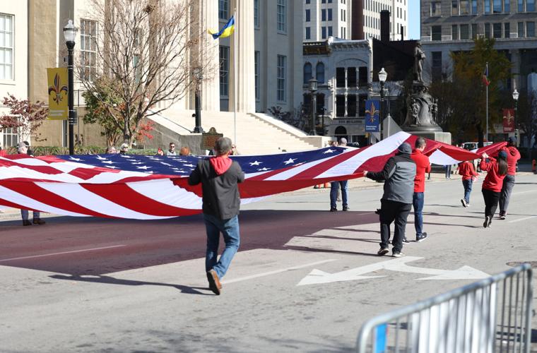 Flag carried during Veterans Day Parade.JPG