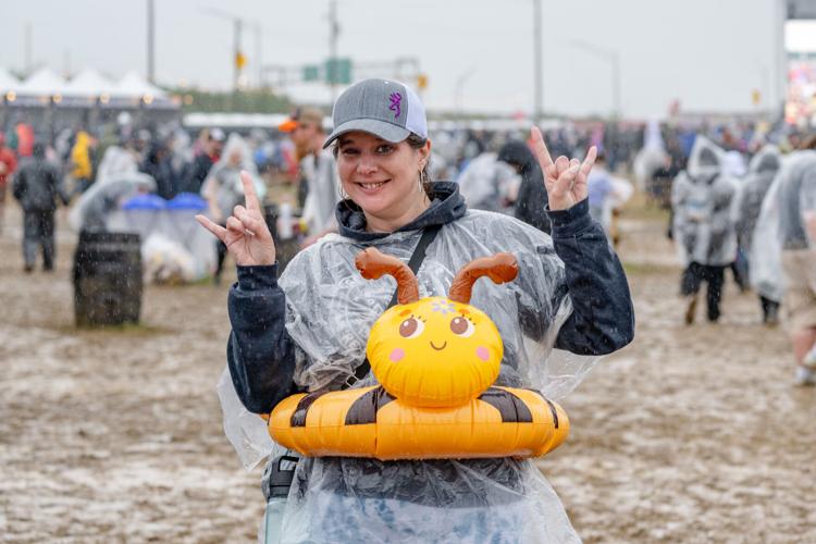 A fan and her duck floatie on Day 3 of the Louder Than Life Festival on September 28, 2024 at the Kentucky Expo Center (12).jpg