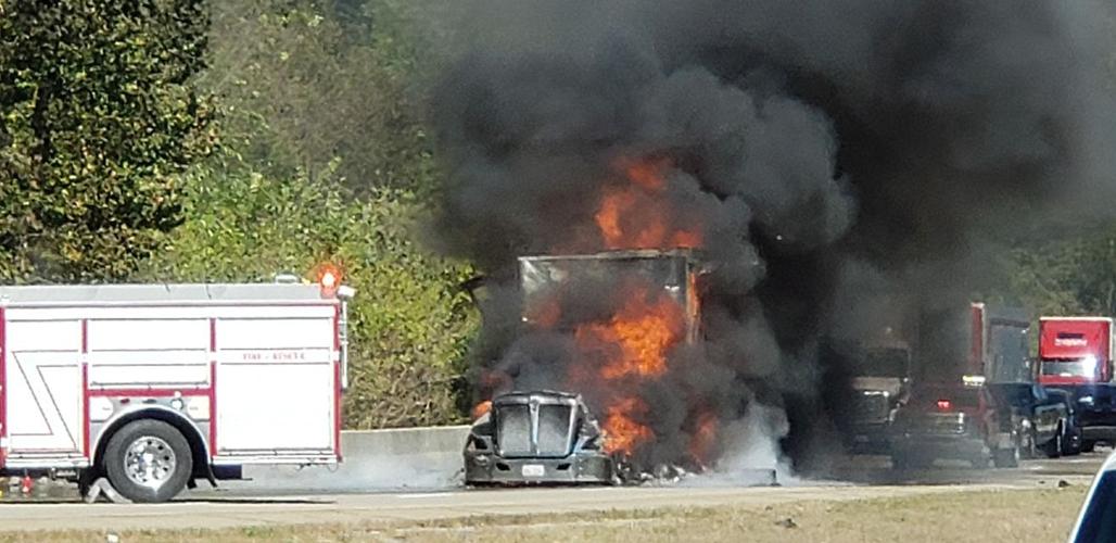 Semi truck fire causes major delays on I-65 South near Elizabethtown
