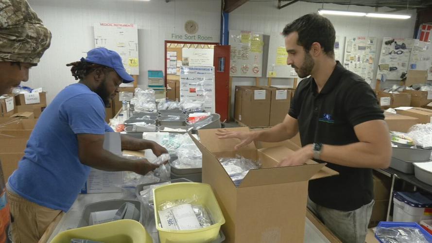 SOS crews pack medical items