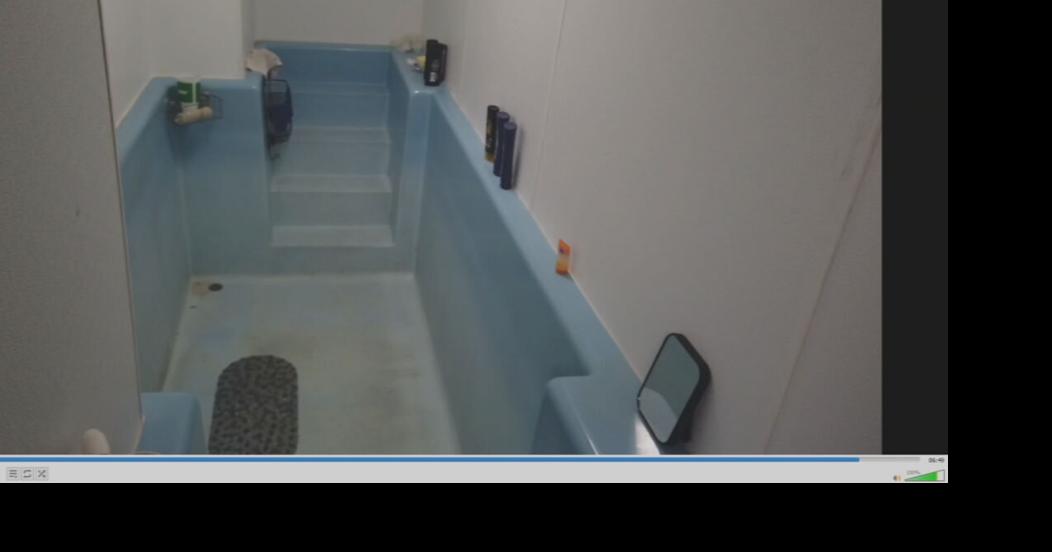 Baptism tub turned into a shower