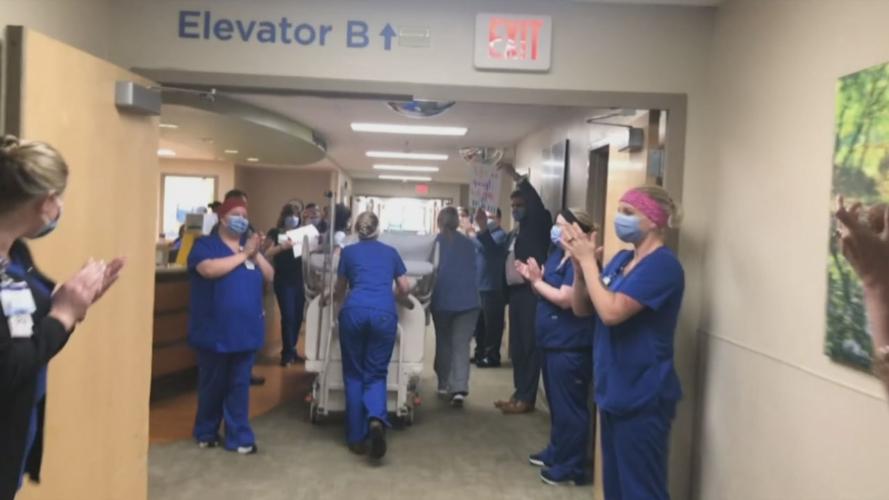 VIDEO | Norton Women and Children's staff cheer on man recovering from COVID-19