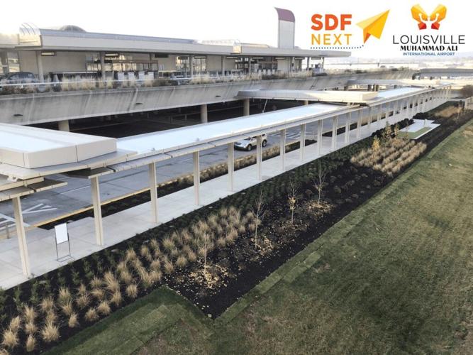 New covered walkways at Louisville Muhammad Ali International Airport