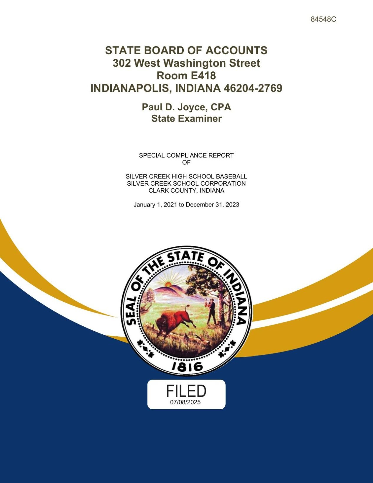 Silver Creek baseball special compliance report