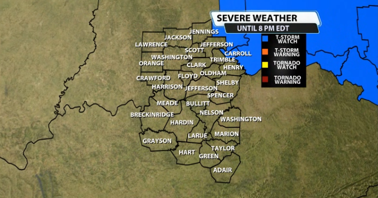 Severe Thunderstorm watch issued for part of our area Tuesday