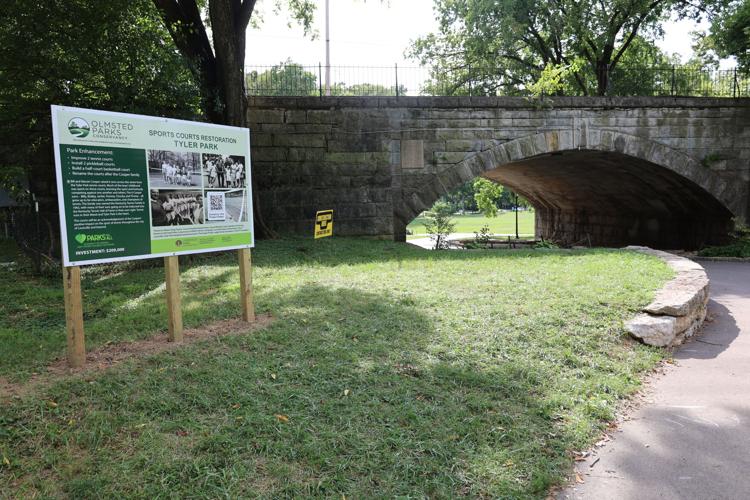 Sports court restoration at Tyler Park