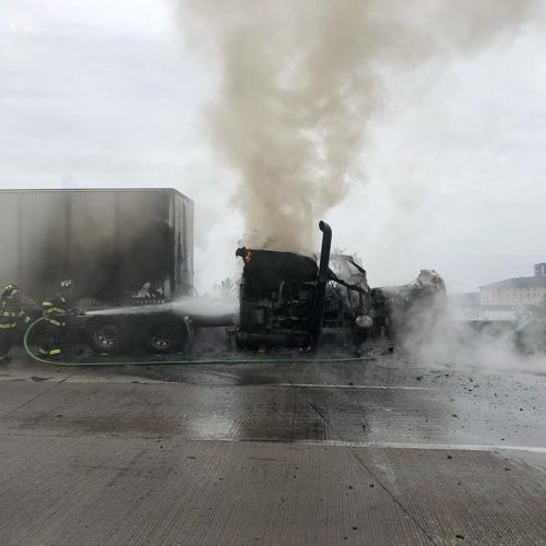 I-65 Semi Truck Fire