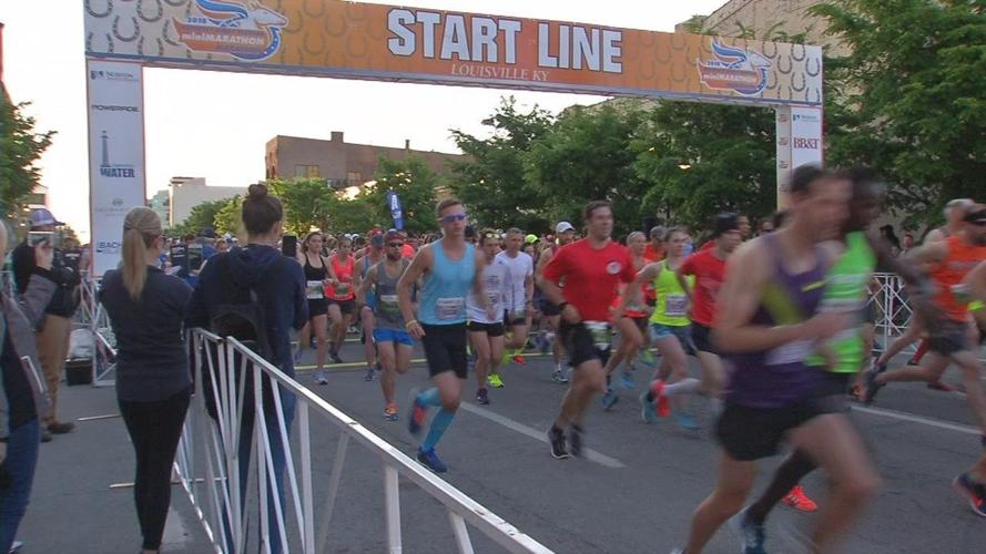 Thousands hit the streets of downtown Louisville for annual Kentucky Derby Festival Marathon and miniMarathon