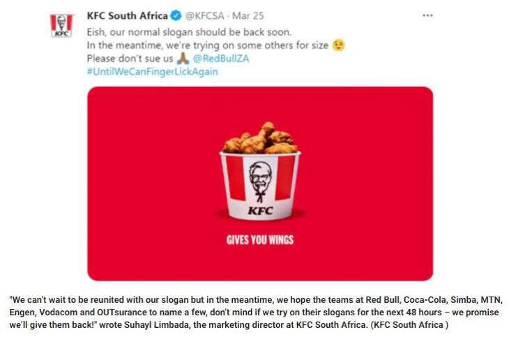 KFC new slogans
