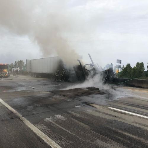 I-65 Semi Truck Fire