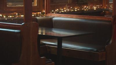 Empty restaurant table