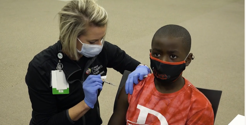 Kid receives vaccination with Norton Healthcare