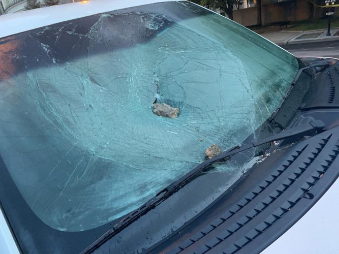 LMPD Protests - Smashed Windshield