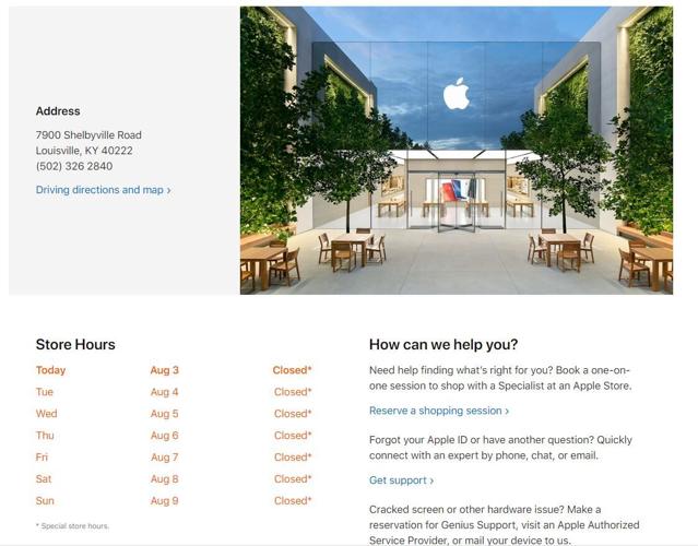 Apple website store screen shot