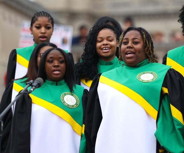 KSU singers at March on Frankfort.JPG