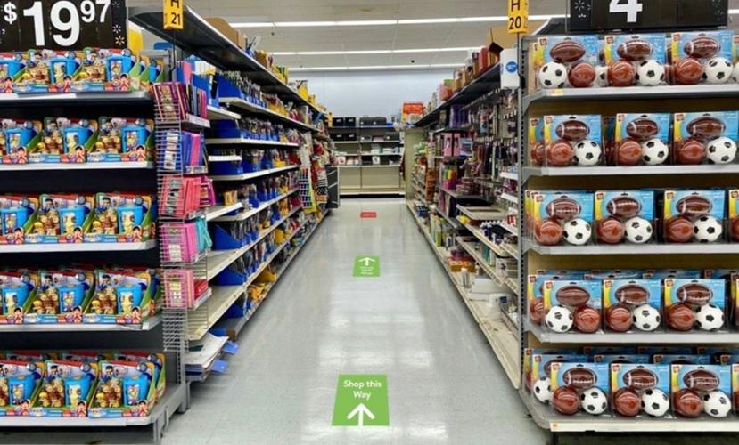 Walmart now requiring one-way movement through its shopping aisles