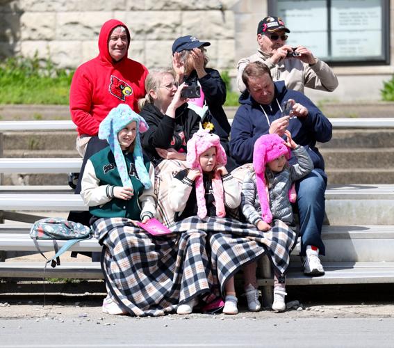 Crowd sits on bleachers.JPG