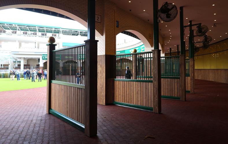 Stables looking at Churchill  Downs Paddock on April 24, 2024.JPG