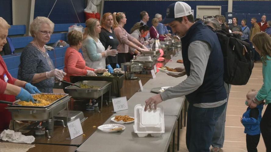 Attendees of a 2023 Friday fish fry at a Catholic church in Louisville