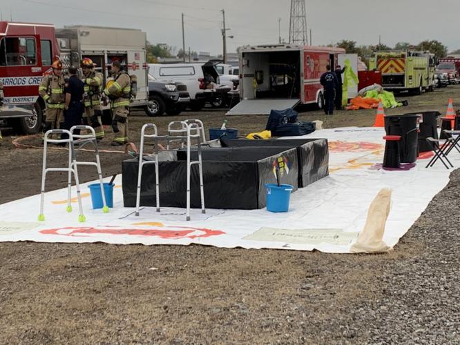 Law enforcement takes part in train derailment response training provided by Norfolk Southern