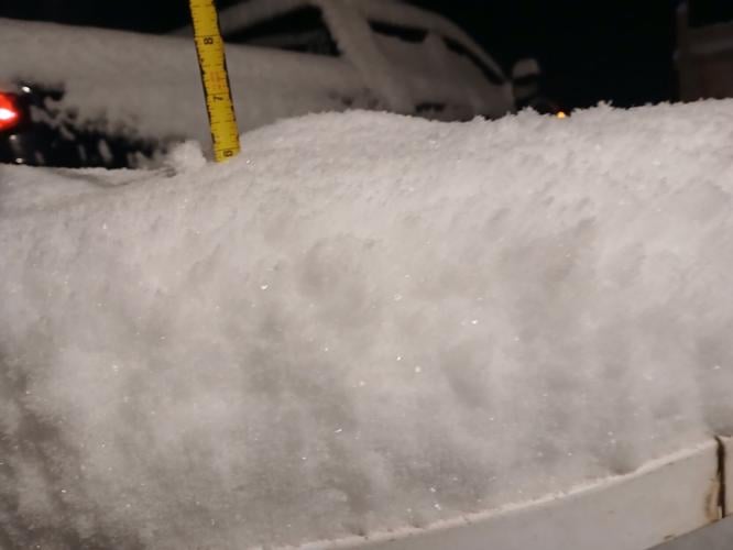 Snow in Borden, Indiana