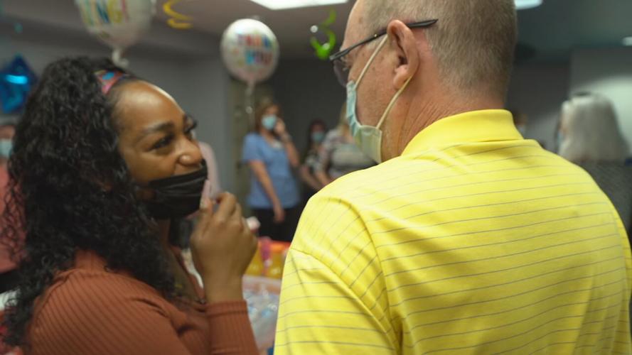 Celebration held for Harold Conrad, a former patient who volunteered for Jewish Hospital for 10 years
