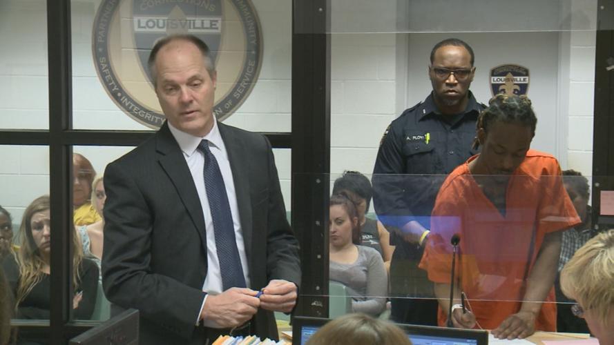 DeVone Briggs (murder suspect - accused of killing man at Olive Garden) in court