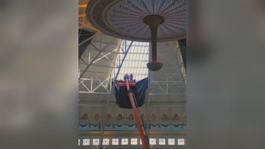 West Baden Springs Hotel atrium repairs 1-12-24