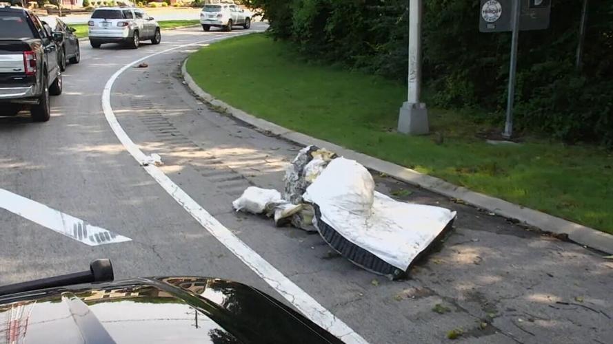 Trash on one of the ramps off Interstate 64 - 7.30.24