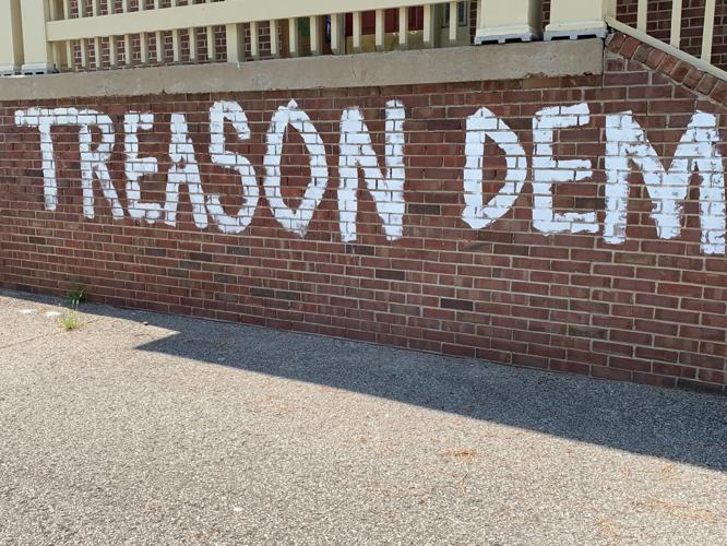'Treason Dem' graffiti