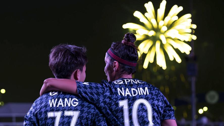 Wang Shuang and Nadia Nadim