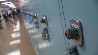 School lockers, hallway (generic)