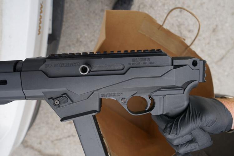 Gun seized by Indianapolis Metropolitan Police Department on April 28, 2021 after searching vehicle at gas station