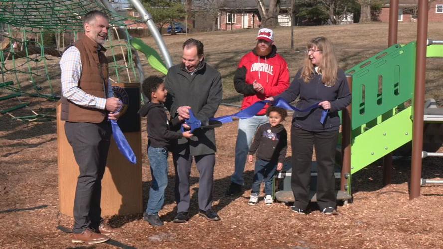 Hounz Lane Park playground ribbon cutting 2-11-26