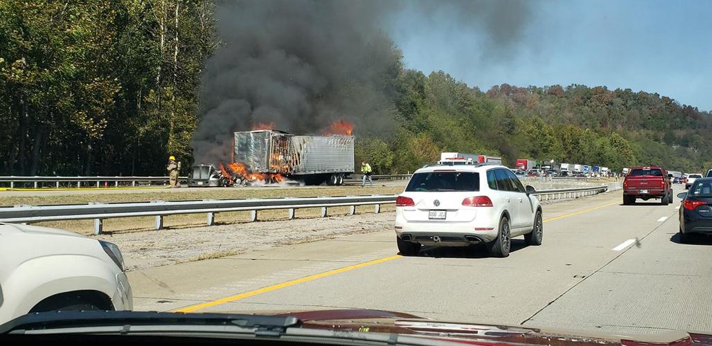 Semi truck fire causes major delays on I-65 South near Elizabethtown