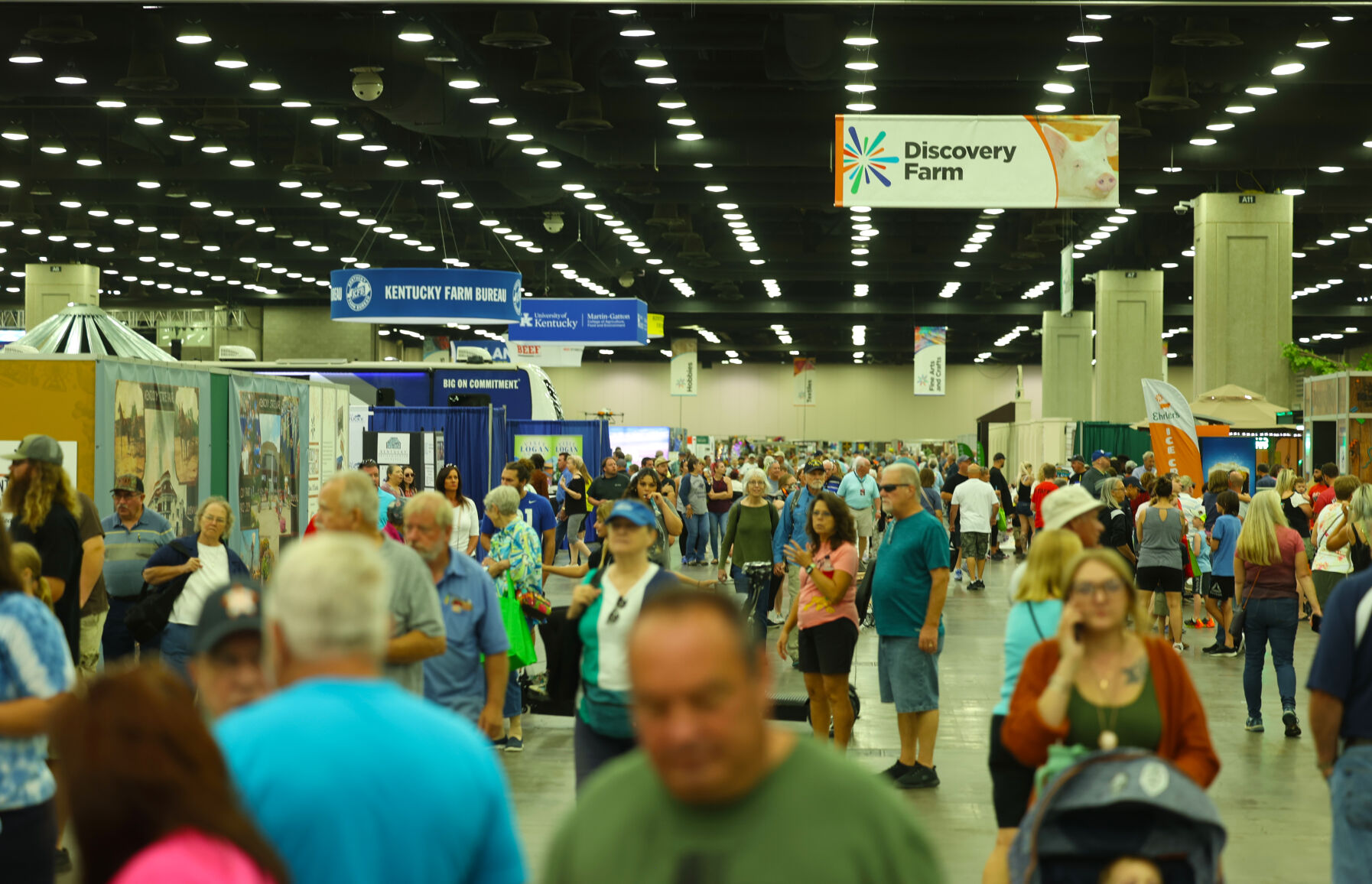 Crowd inside expo center at state fair.JPG