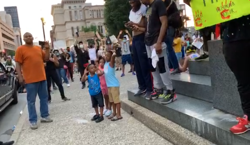 Children during 6-5-2020 protests