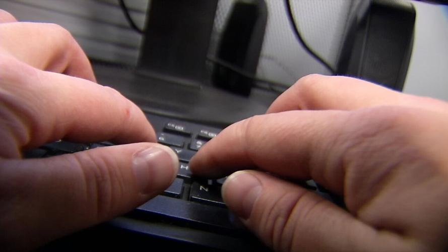 Typing at keyboard computer generic