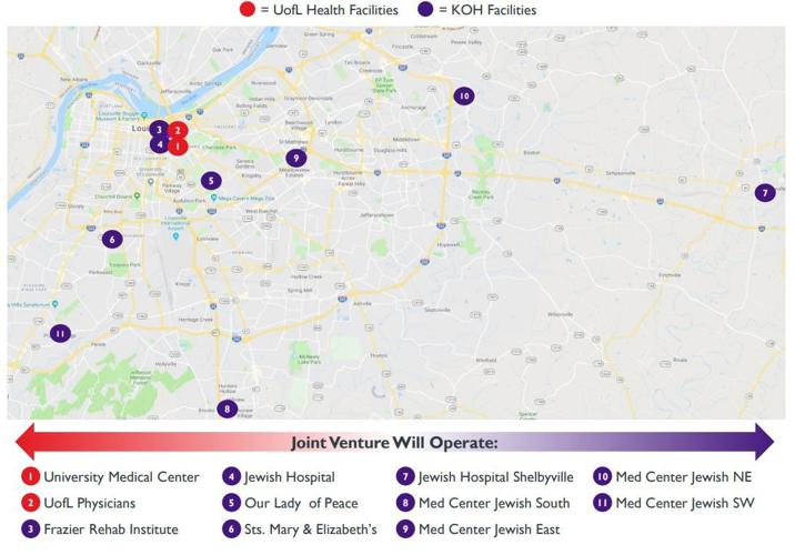U of L healthcare joint venture map