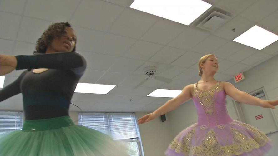 Ballet dancers from the Sacred Heart School for the Arts