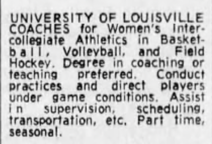 women's basketball classified ad