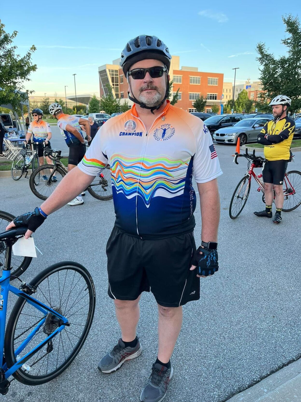 Chris Crews, a participant in the 2023 Bike to Beat Cancer