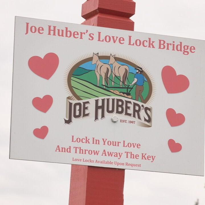 Love Lock Bridge' at Joe Huber's Family Farm and Restaurant Indiana