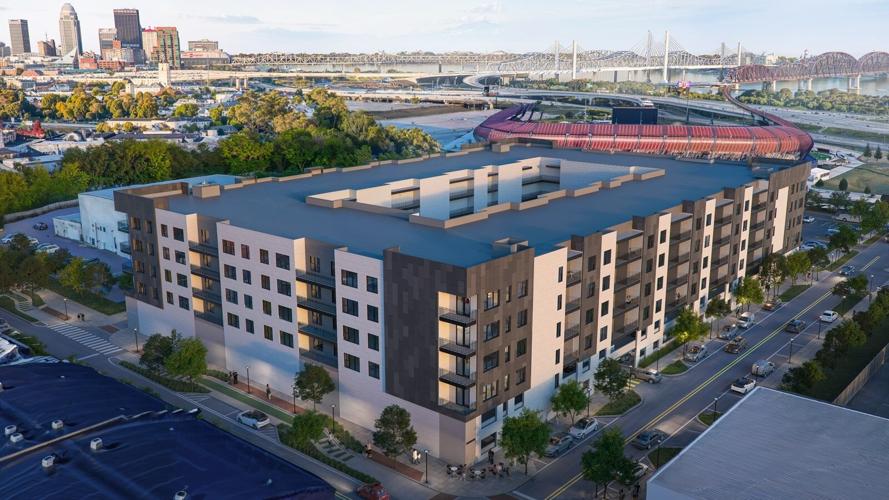 Butchertown Apartments at Lynn Family Stadium rendering 1