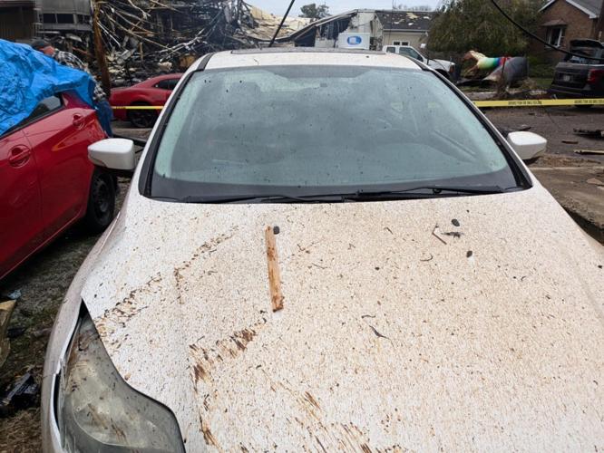 Car totaled in Givaudan explosion