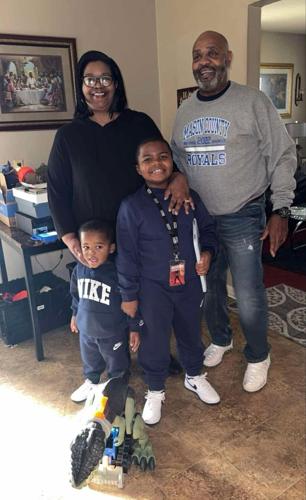 Frances Campbell and grandsons